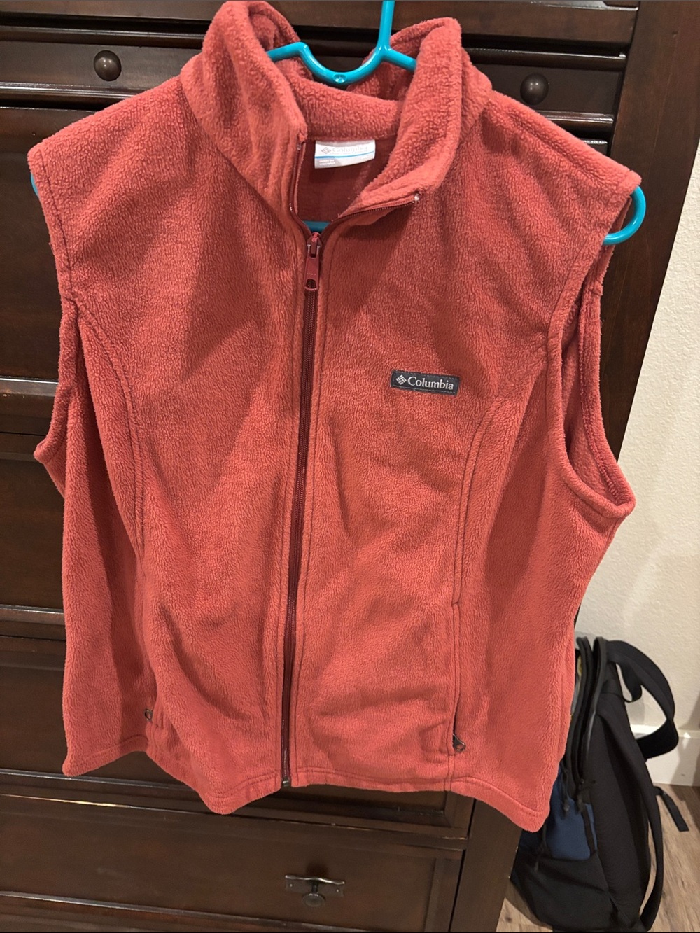 Columbia Ladies Rust Red Fleece Vest